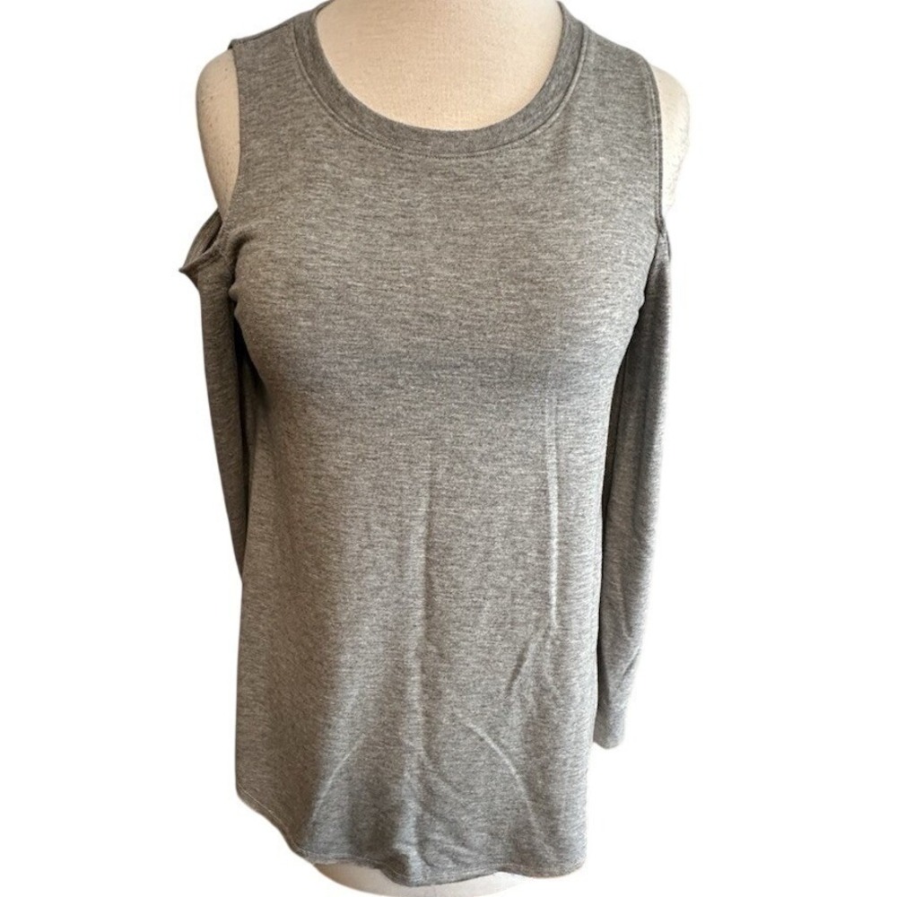 Aerie Cold Shoulder Long Sleeve‎ Pullover Womens Gray Athleisure Soft Casual S